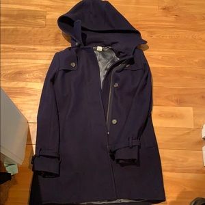 J.crew hooded wool coat